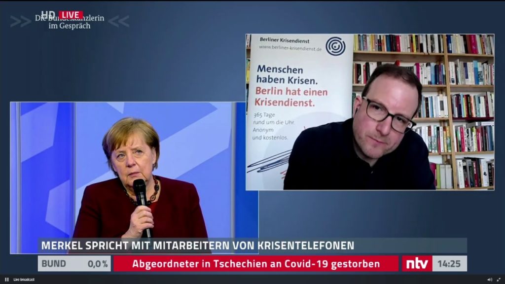 Corona LIVE: Bundeskanzlerin Merkel im Gespräch mit Ehrenamtlern
