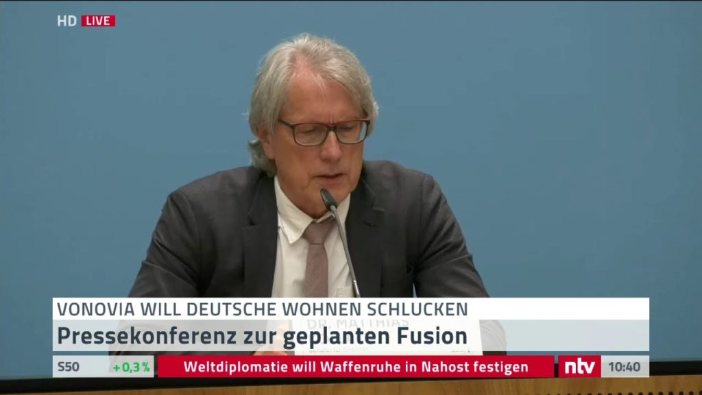 LIVE: Vonovia und Berlins Regierender Bürgermeister Müller treten vor die Presse