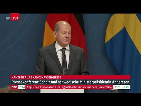 LIVE: Bundeskanzler Scholz trifft die schwedische Ministerpräsidentin Andersson