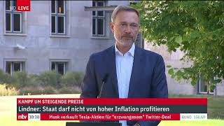 LIVE: Finanzminister Lindner stellt die Eckpunkte des Inflationsausgleichsgesetzes vor