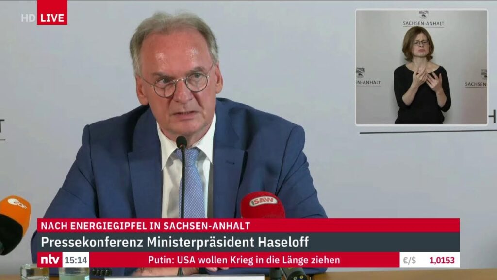 LIVE: Ministerpräsident Haseloff äußert sich nach Energiegipfel in Sachsen-Anhalt