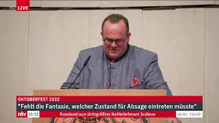 LIVE: Pressekonferenz mit Wiesn-Chef Baumgärtner zum Oktoberfest 2022