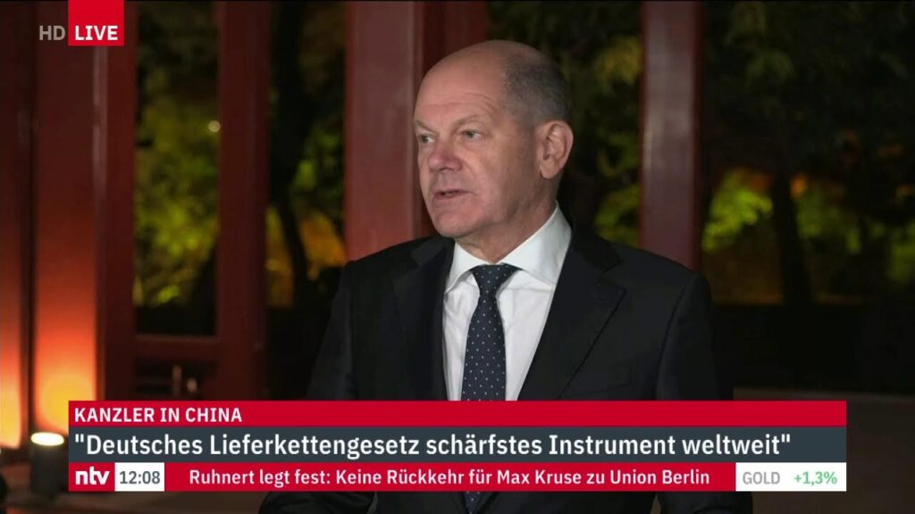 LIVE: Statement von Bundeskanzler Olaf Scholz zum Abschluss seines China-Besuchs
