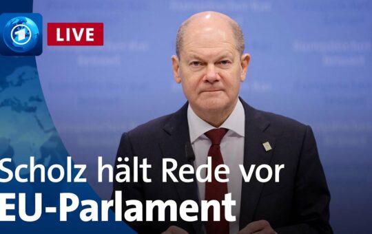 LIVE: Rede Bundeskanzler Scholz im EU-Parlament