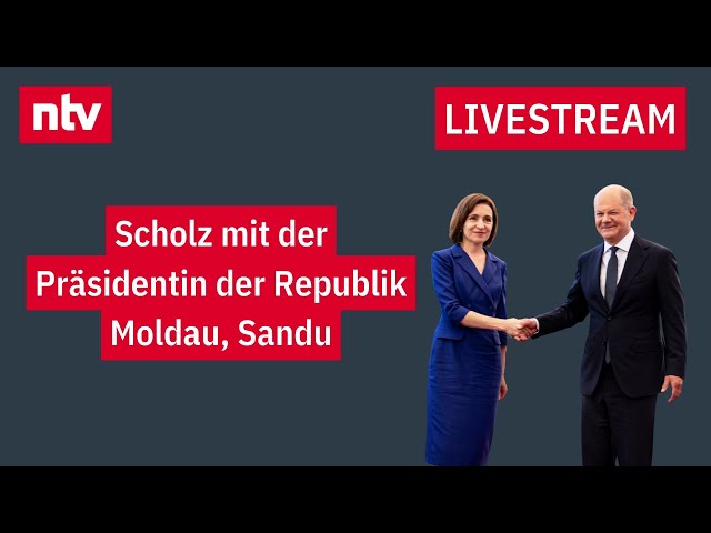 LIVE: Pressekonferenz Bundeskanzler Scholz mit der Präsidentin der Republik Moldau, Sandu