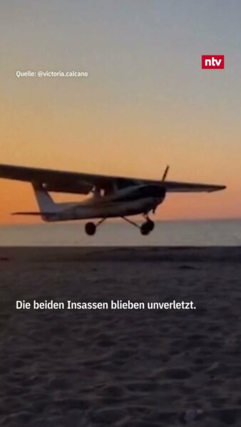 USA: Kleinflugzeug überschlägt sich fast bei Bruchlandung auf Long Island | #ntv #shorts